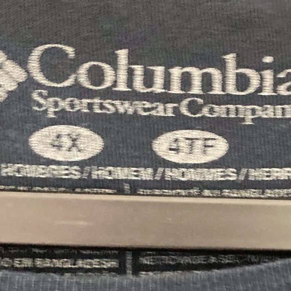 Columbia Sportswear "Always Outside" Graphic Tee | Navy Blue | Size 4X Big Tall - Picture 4 of 5